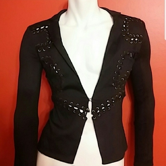 Caribbean Queen Jackets & Blazers - Woman's black detailed jacket